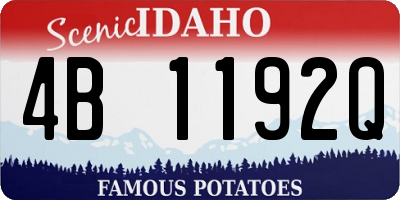 ID license plate 4B1192Q