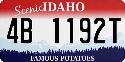 ID license plate 4B1192T
