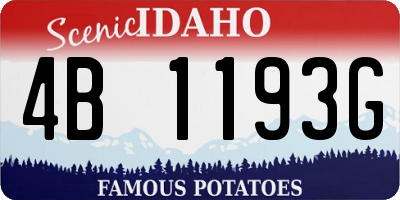 ID license plate 4B1193G