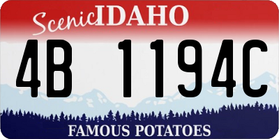 ID license plate 4B1194C