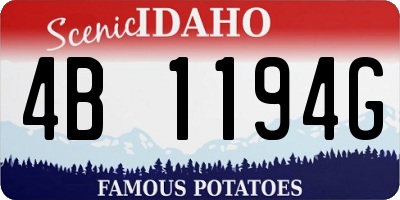 ID license plate 4B1194G