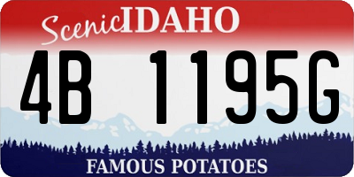 ID license plate 4B1195G