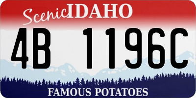 ID license plate 4B1196C