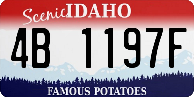 ID license plate 4B1197F