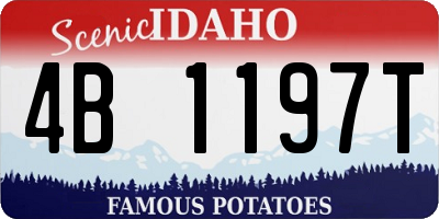 ID license plate 4B1197T
