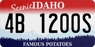 ID license plate 4B1200S