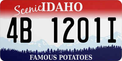 ID license plate 4B1201I