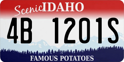 ID license plate 4B1201S
