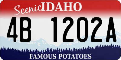 ID license plate 4B1202A