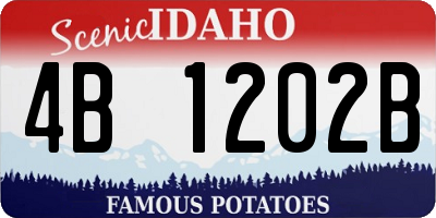 ID license plate 4B1202B