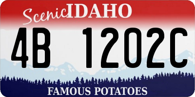 ID license plate 4B1202C