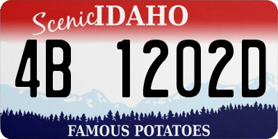 ID license plate 4B1202D