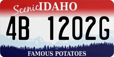 ID license plate 4B1202G