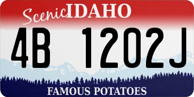 ID license plate 4B1202J