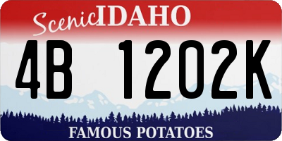ID license plate 4B1202K