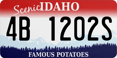 ID license plate 4B1202S