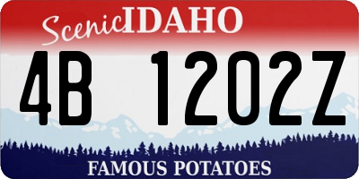 ID license plate 4B1202Z