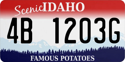 ID license plate 4B1203G