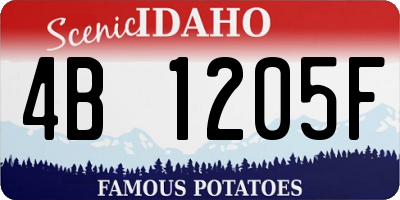 ID license plate 4B1205F