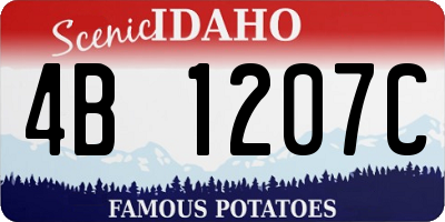 ID license plate 4B1207C