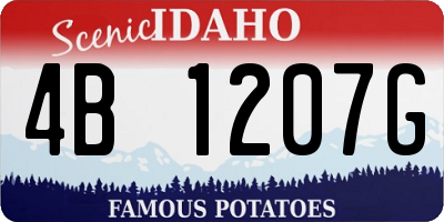 ID license plate 4B1207G