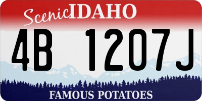 ID license plate 4B1207J