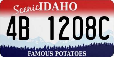 ID license plate 4B1208C