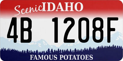 ID license plate 4B1208F
