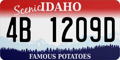 ID license plate 4B1209D