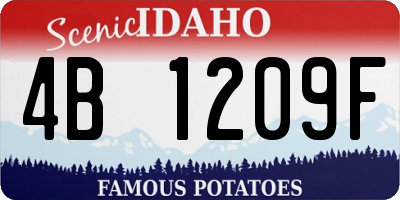 ID license plate 4B1209F
