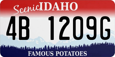 ID license plate 4B1209G