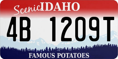 ID license plate 4B1209T