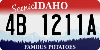 ID license plate 4B1211A