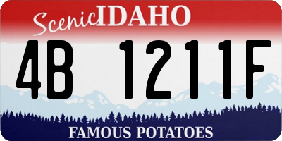 ID license plate 4B1211F