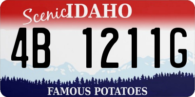 ID license plate 4B1211G