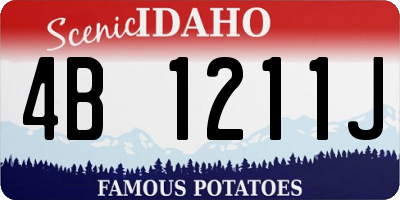 ID license plate 4B1211J