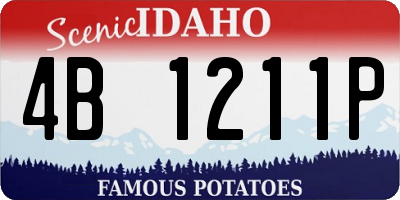 ID license plate 4B1211P