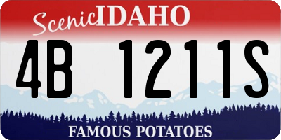ID license plate 4B1211S