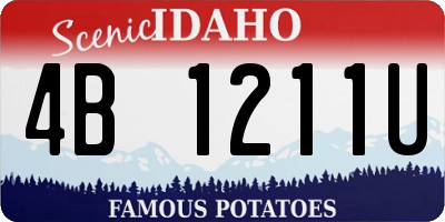 ID license plate 4B1211U