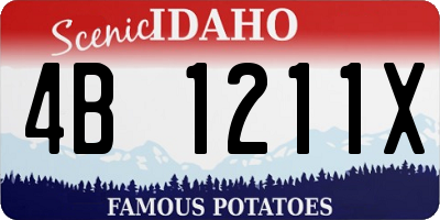 ID license plate 4B1211X