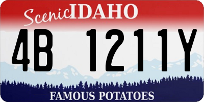 ID license plate 4B1211Y