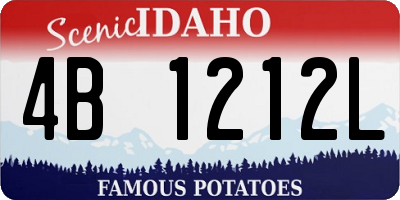ID license plate 4B1212L