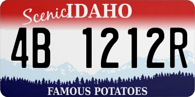 ID license plate 4B1212R