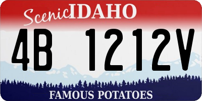 ID license plate 4B1212V