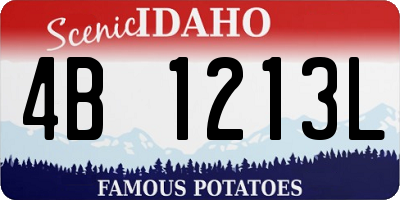 ID license plate 4B1213L