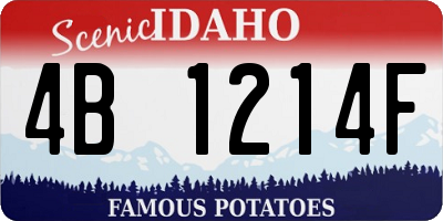 ID license plate 4B1214F