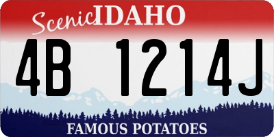 ID license plate 4B1214J