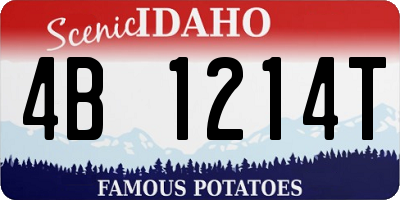 ID license plate 4B1214T