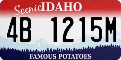 ID license plate 4B1215M