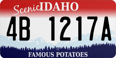 ID license plate 4B1217A